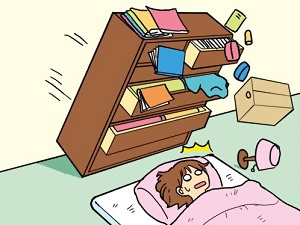 イラスト:家具転倒防止