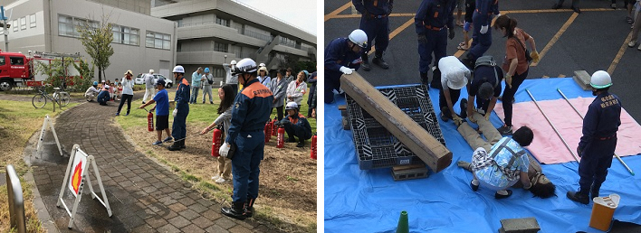 写真:自主防災訓練の様子