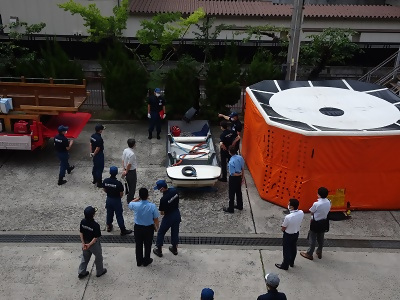 写真:中田副市長が消防署を訪問しました。2022年8月5日