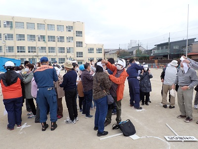 写真:中村学区防災訓練の様子です。2022年11月13日