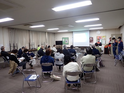 写真:柳学区防災訓練の様子です。2022年10月30日