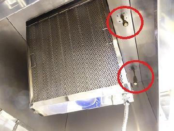 フード消火装置のヘッドの写真