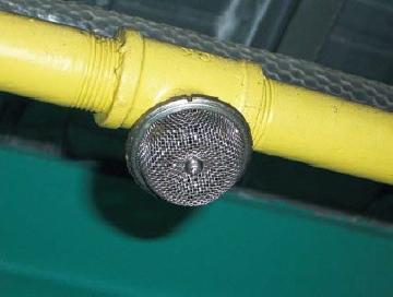 泡消火設備のヘッドの写真