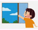 イラスト：窓を開ける