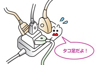 たこ足配線のイラスト