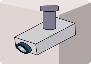 監視カメラ(ダミーカメラ)のイラスト
