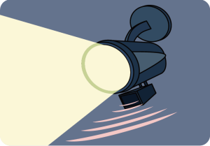 センサー付ライトのイラスト