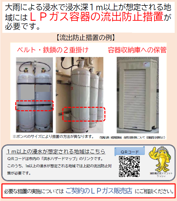 写真:流出防止対策用のリーフレット