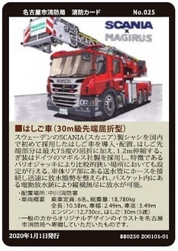 写真:No.25 はしご車 スカニア製 イラストver.