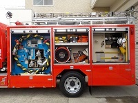 左側収納状況の写真