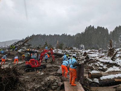 土砂災害現場活動状況