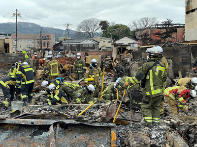 輪島朝市火災現場における活動状況