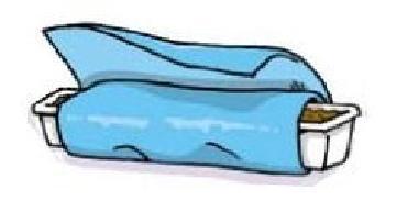 イラスト：プランターとレジャーシートを利用した水嚢