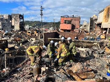 写真:石川県輪島市の大規模な火災