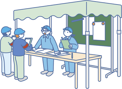 イラスト：現地本部運営の様子