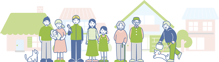 イラスト:地域の人々