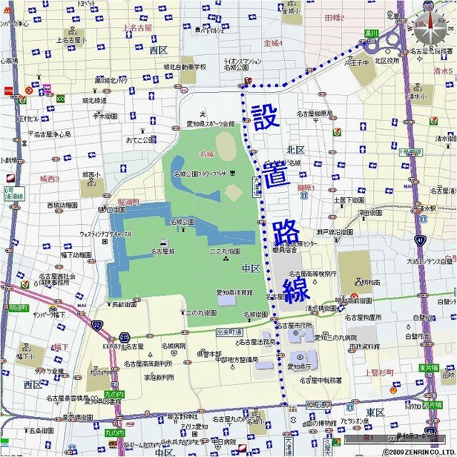 写真：設置路線図
