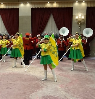 写真:ポッカレモン消防音楽隊によるパフォーマンスの様子