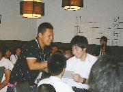 写真:名古屋クイズに挑戦する陸前高田の中学生たち