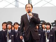 写真:名古屋まつりに激励に駆けつけた陸前高田市の戸羽市長