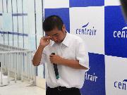 写真:涙ながらに懸命に感謝の気持ちを伝えてくれた米崎中学校の学級代表