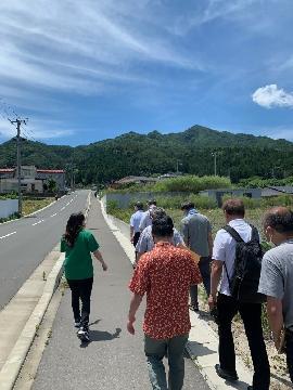 写真:避難路追体験