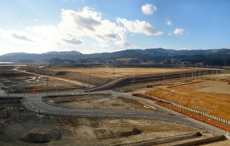 写真：中心市街地の工事中の様子 12月28日