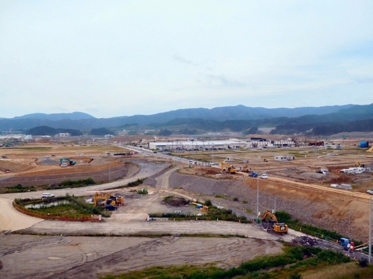 写真：中心市街地の工事中の様子 8月24日