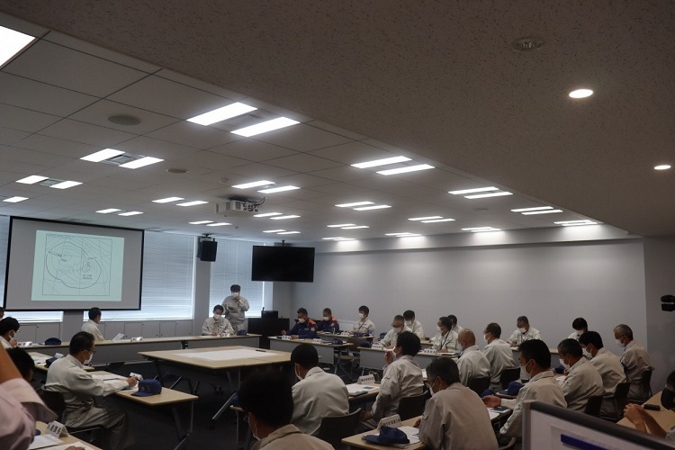 写真:災対本部員運営訓練