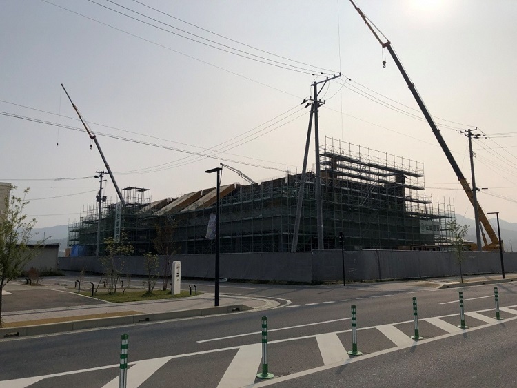 写真:建設中の博物館(令和2年8月6日撮影)