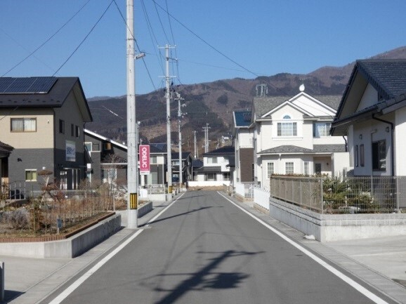 写真:高台2地区。住宅街が広がっている。