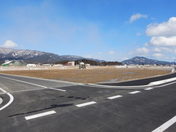 写真:平地部。交差点。