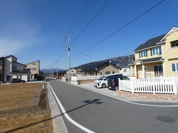 写真:高台4地区。住宅街が広がっている。