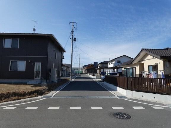 写真:高台5地区。住宅街が広がっている。