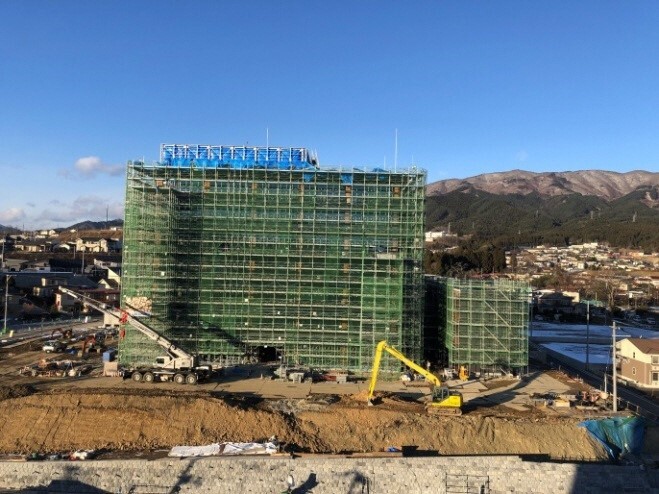 写真:令和2年12月20日撮影。構造が出来上がってきている。