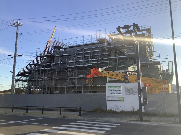 写真:陸前高田市博物館(建設中)の外観