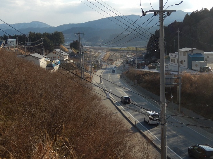 写真:道路仮切回し(盛土造成準備)