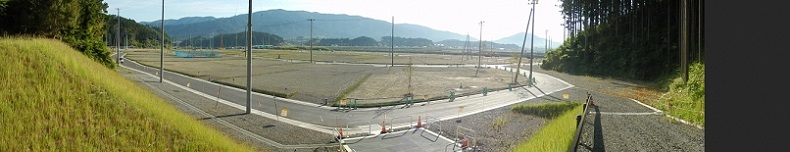 写真:手前がかさ上げ2と1(撮影箇所前項図面参照)