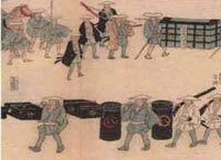 イラスト：國候行列之図(一部)名古屋市史政治編第二の挿し絵より