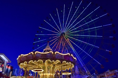 名古屋港シートレインランドの夜景の写真