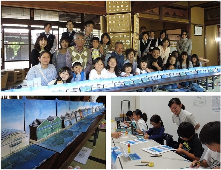 写真:名古屋折り紙建築の活動の様子