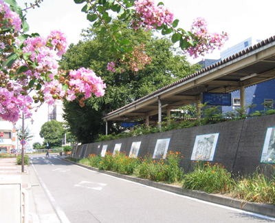 写真:壁面アートに生まれ変わった防潮壁