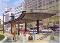 写真:地下鉄出入口上屋