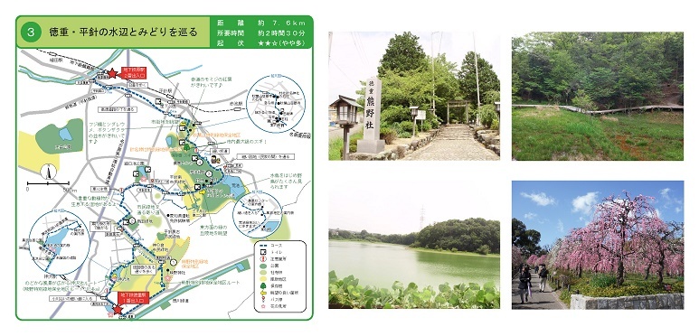 マップとコース内みどころの写真