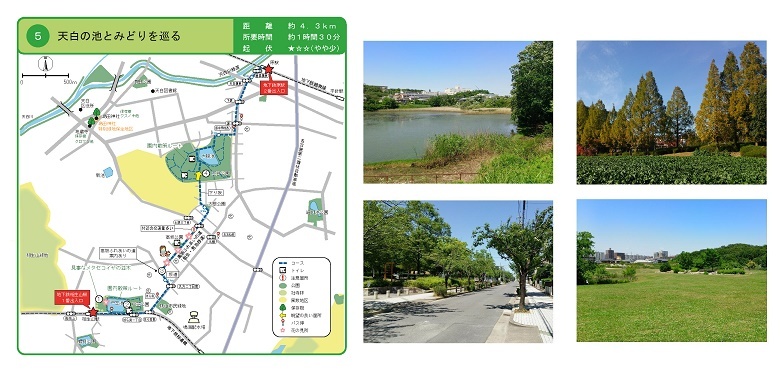 マップとコース内みどころの写真