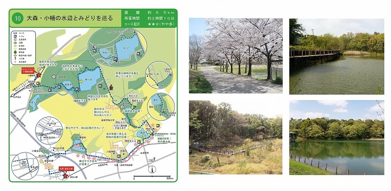 マップとコース内みどころの写真