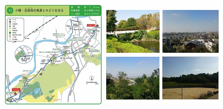 マップとコース内みどころの写真