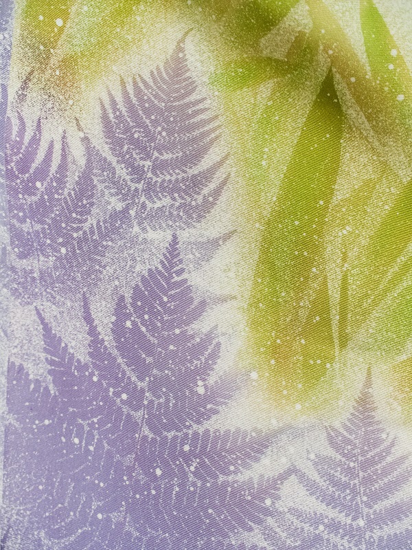 写真：名古屋友禅（手描友禅）葉柄