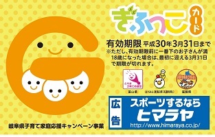 写真：岐阜県在住の方が所有する「ぎふっこカード」