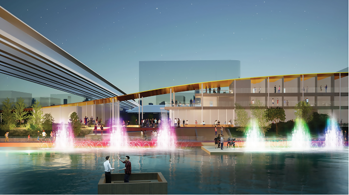 イラスト:外観イメージパース 夜景